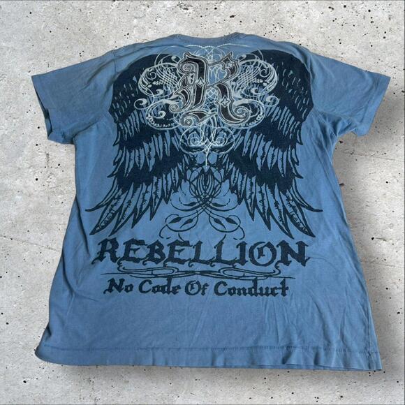 Route 66 Angel Wing Emo Grunge Grail TShirt Size M - Picture 2 of 9